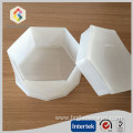Frosted white color glass candle jars with lid